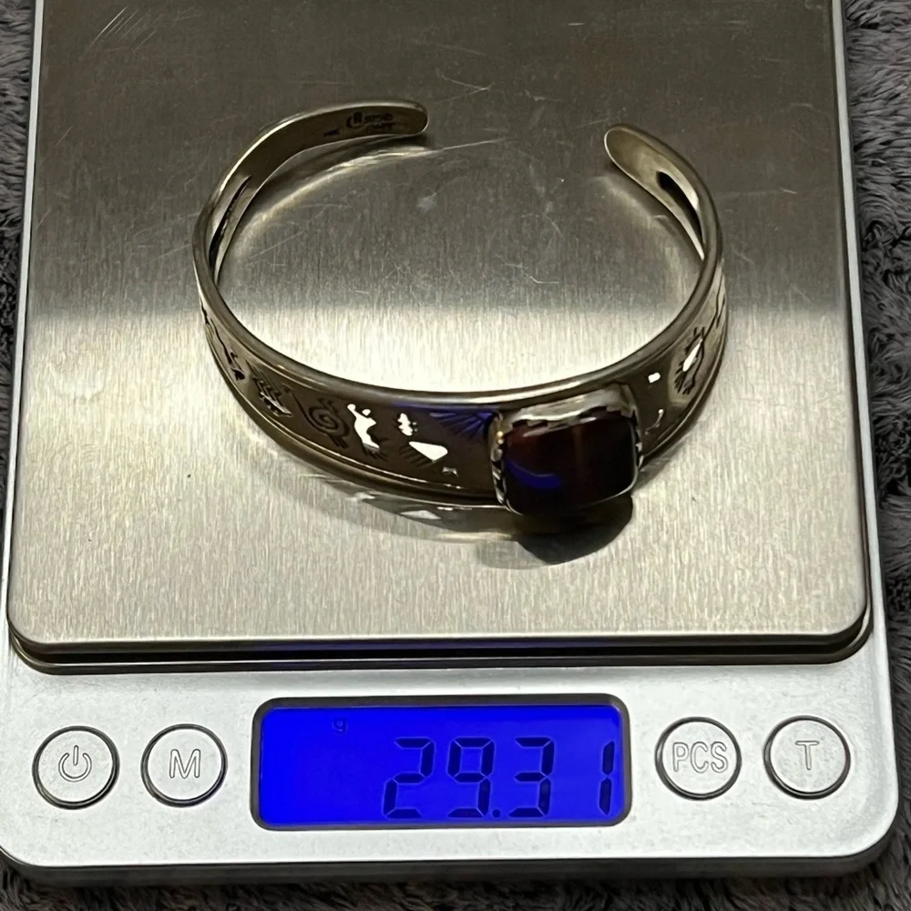 Roderick Tenorio Relios Carolyn Pollack Sterling 14K Red Tiger’s Eye Bracelet